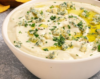 Blue Cheese Dip Printable Recipe | Easy Homemade Blue Cheese Dip | Party Appetizer Dip Recipe