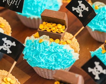 Pirate Cupcakes | Printable Recipe PDF | Birthday Party Food