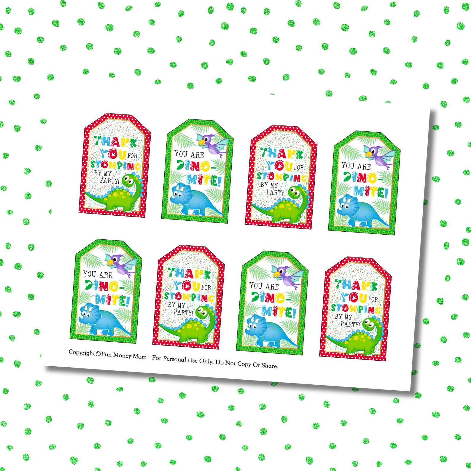 Dinosaur Birthday Party Printables, Printable Dinosaur Party Supplies ...