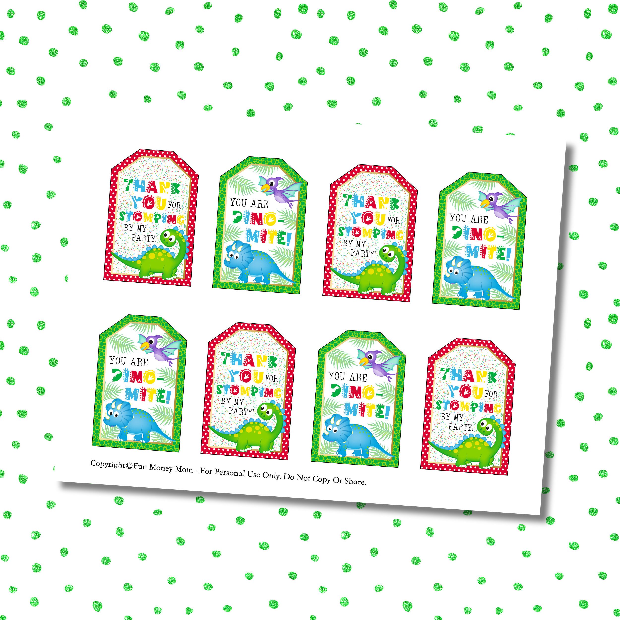Dinosaur Birthday Party Printables, Printable Dinosaur Party Supplies ...