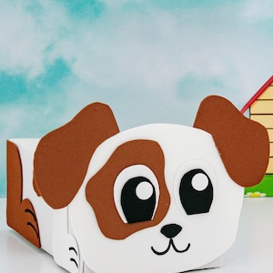 Dog Valentine Box | Printable Valentine Craft for Kids | Classroom Valentine Exchange DIY