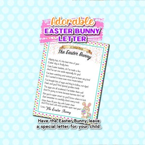 Letter From The Easter Bunny, Easter Bunny Letter, Easter Printable For Kids, Bunny Letter,