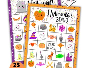 Halloween Bingo Game: Printable Party Activity (Digital Download)