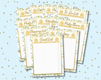 Birthday Party Planner: Printable Checklist Templates (Digital Download)