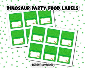 Dinosaurier Party Essen Etiketten (Digitaler Download)