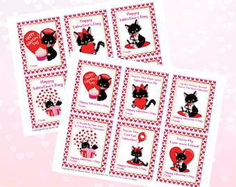 Cat Valentines, Cat Valentine Cards, Kitten Valentines, Kitten Valentine Cards, Valentines For Kids, Valentine Cards