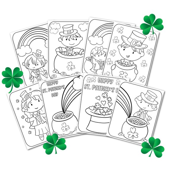 St Patricks Coloring Pages – Leprechaun & Rainbow Printable Pack For Kids