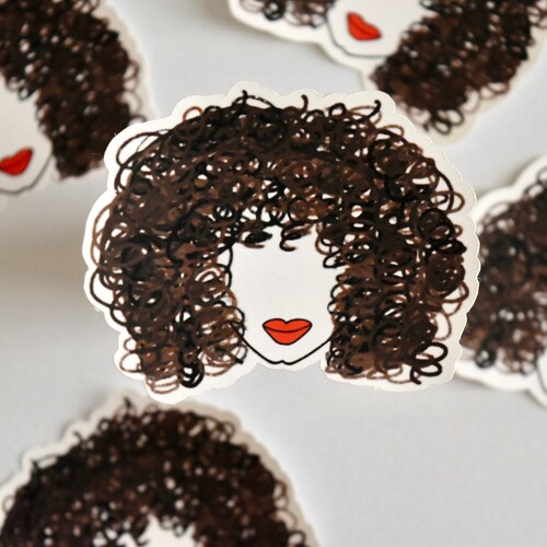 Curly Club Sticker Clear Sticker Curly Girl Sticker Sticker | Etsy