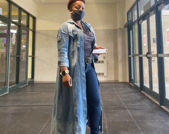 long jacket jeans