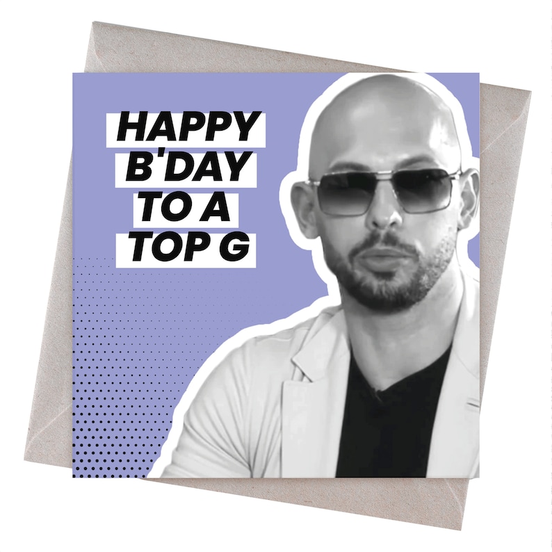Andrew Tate Happy Birthday to A Top G Birthday Card Funny - Etsy Hong Kong