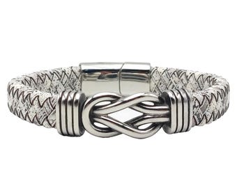 Geflochtenes Lederarmband • Unisex-Schmuck im Ethno-Stil • Handgemacht in Frankreich • Originelles Geschenk mit Charakter