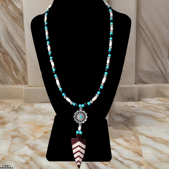 Navajo Bone Pendant Necklace • Spiritual Totem • Tribal Boho Unisex Jewelry • Shamanic Energy • Unique Handmade Gift