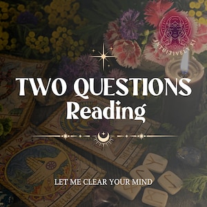 Lectura de tarot de dos preguntas / Lectura intuitiva psíquica para el amor, la carrera o la vida / Entrega rápida y precisa