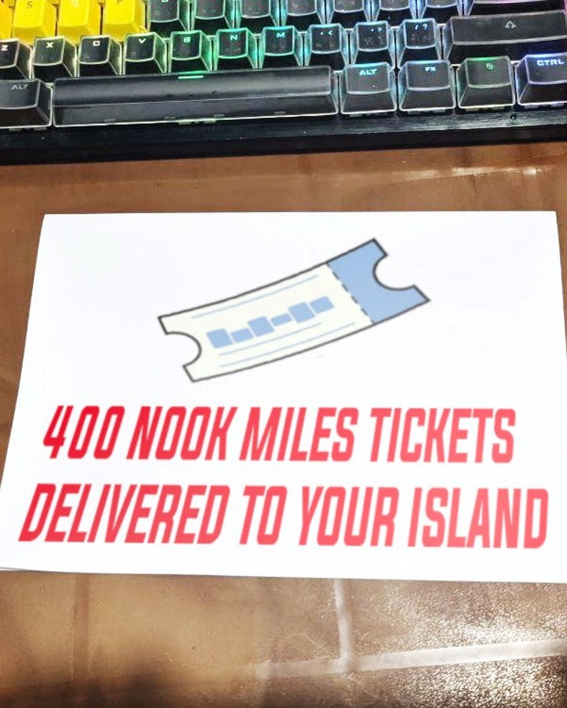400 Nook Miles Tickets Animal Crossing New Horizon Instant Etsy