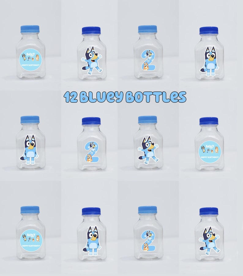 Bluey Party Bottles Bluey Birthday Bluey Party Supplies Etsy Canada