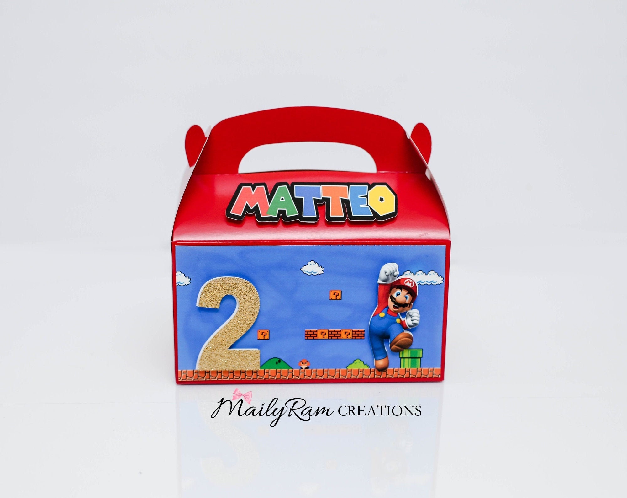 3D Super Mario Birthday Theme Large Favor Boxes/ super mario/ | Etsy