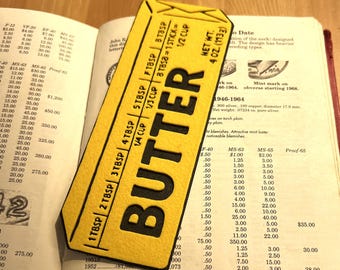 Butter Bookmark | Textured | Unique | Book Club | Funny Bookmark