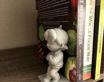 Anime Character Bookend | Relaxed Anime Bookend | Office Decor | Bookshelf Decor | Funny Shelf Decor