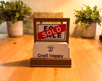 Real Estate Business Card Holder/Stand | Realtor | Real Estate Agent | Card Stand