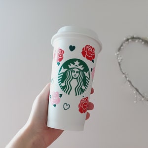 Personalised Roses Starbucks 16oz Hot Cup | Roses Gifts | Gift | Birthday | Mother Gifts | Roses Cups