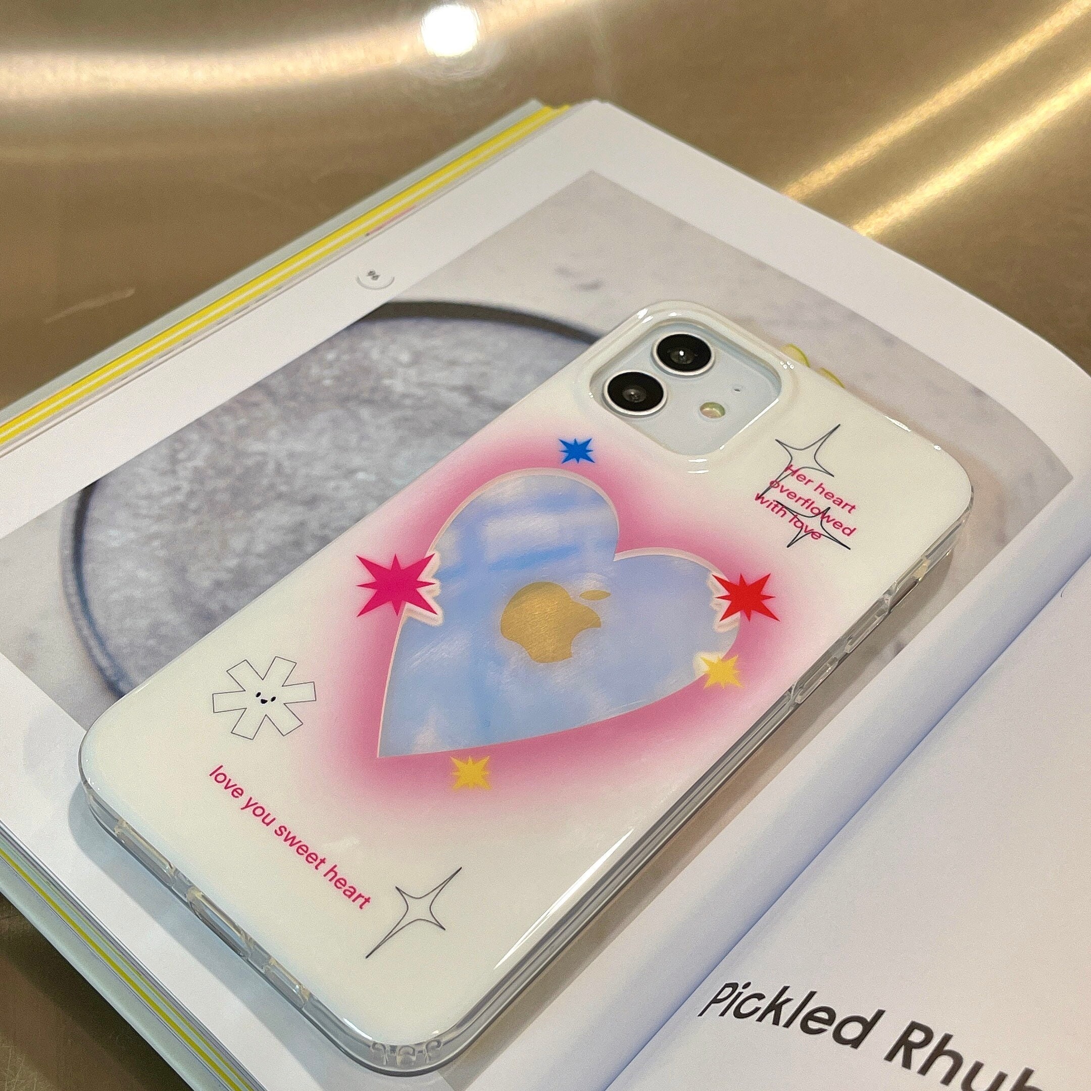Y2K Kawaii Retro Heart Laser Holographic Aesthetic Iphone Case - Etsy