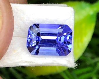 Pietra Preziosa Sfaccettata Taglio Baguette Di Cianite Blu - Foto 13