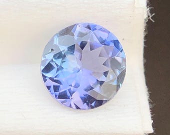 Natural Blue Purple Tanzanite Round Cut Zoisite Loose Gemstone December Birthstone Jewelry