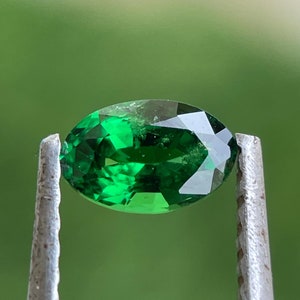 Tsavorite Garnet Oval, 5x3 MM Loose Tsavorite Gemstone, 0.35 Carats Faceted Green Garnet, Natural Loose Gemstone For Making Jewelry.