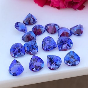 AAA Natural Tanzanite, 6mm fatty pear Heart Shape Zoisite, Loupe Clean High Quality Handmade Dark Blue Gemstone,Perfect for ring/any Jewelry