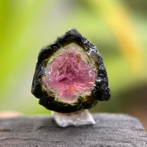 Natural Watermelon Tourmaline Rough, 5.85 Cts. Tourmaline Raw, Crystal For Jewelry Making, Multi Color Tourmaline, Tourmaline Raw, Uncut Raw