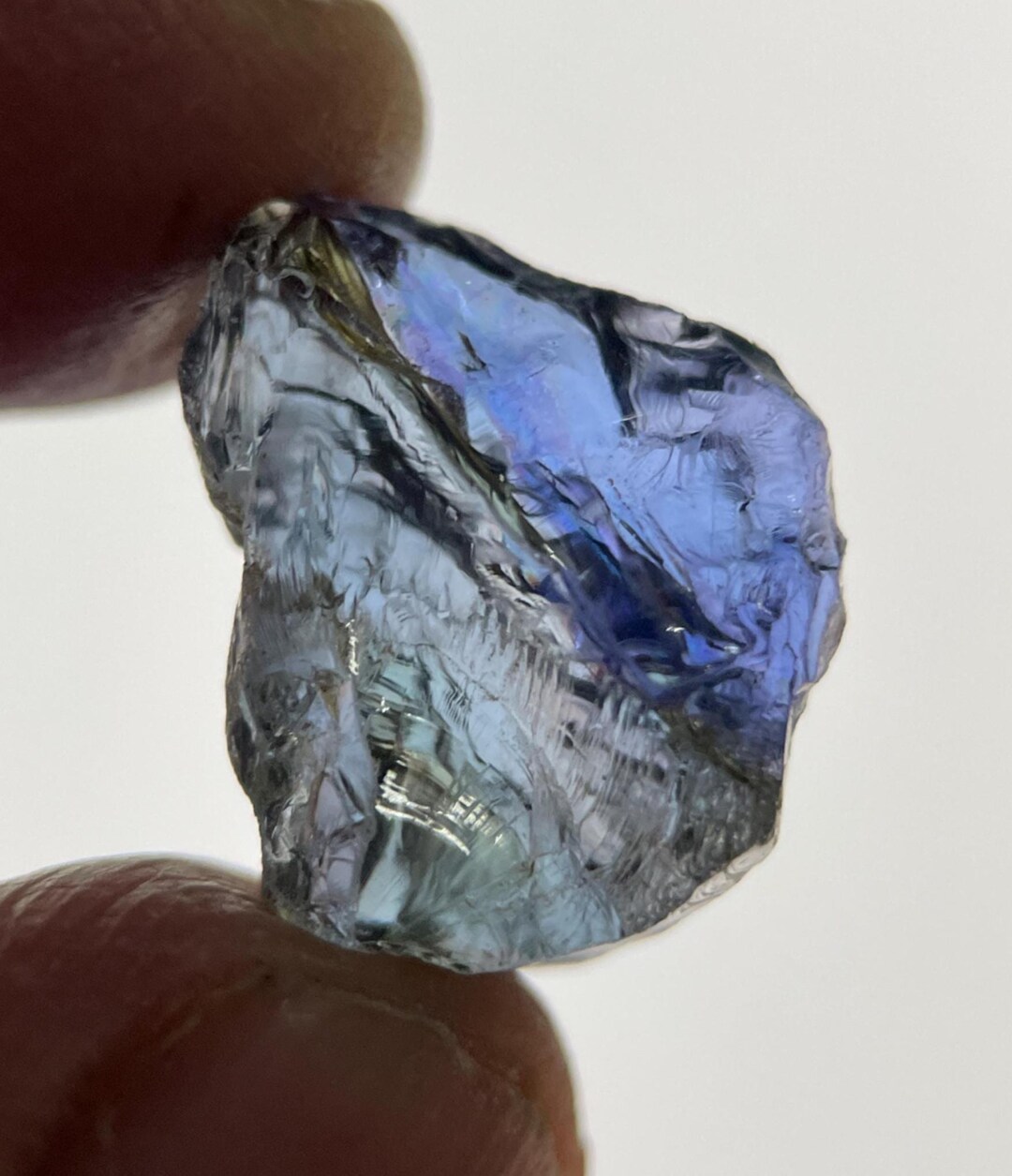 Natural Purple Blue Pink & Yellow Color Tanzanite Rough, Unheated ...