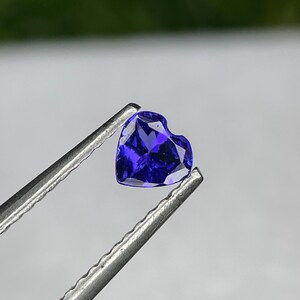 Natural Tanzanite Heart Gemstone - 4 MM, December Birthstone, Loose Faceted Tanzanite.