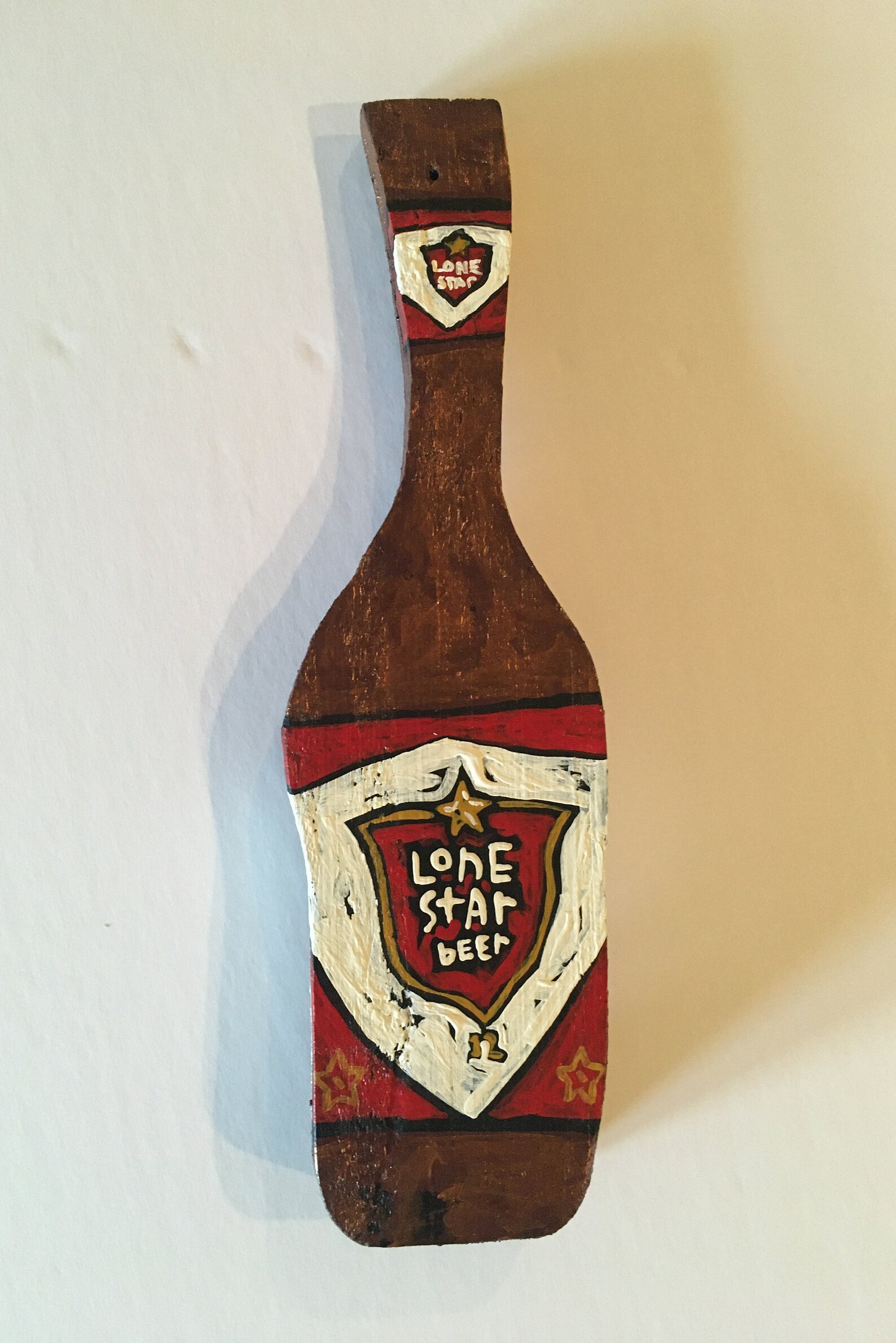 Wooden Beer Bottle Lone Star Beer Texas Collectible Etsy