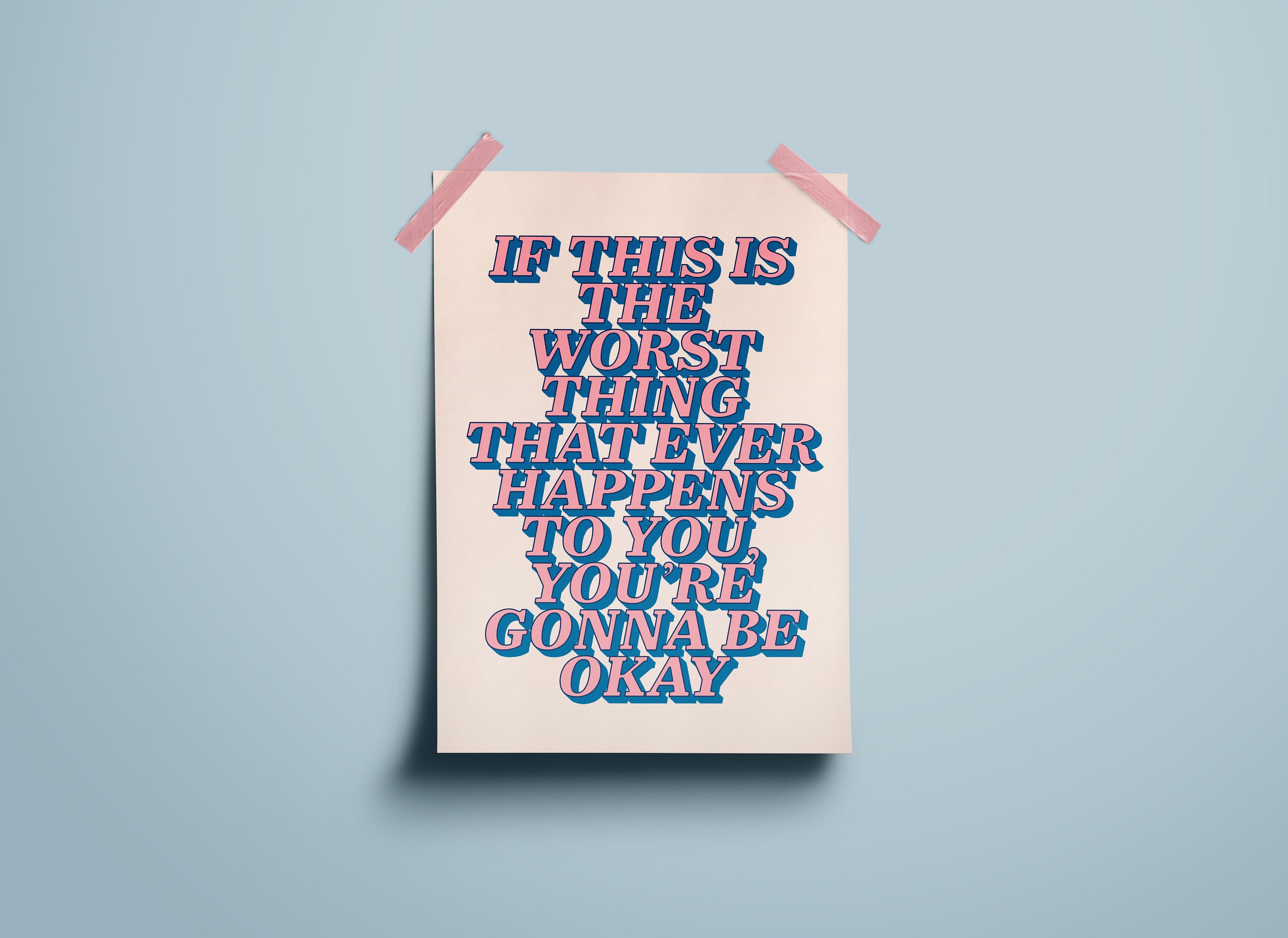 You're Gonna Be Okay Illustrated Art Quote Print A6 A5 Etsy