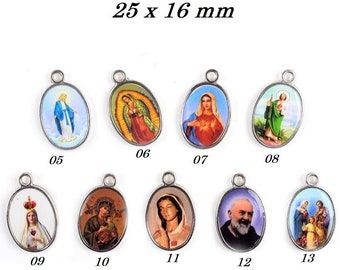 x1 Medals Pendants 25 x 16 mm -Double Sided Identical , Pendants of choice