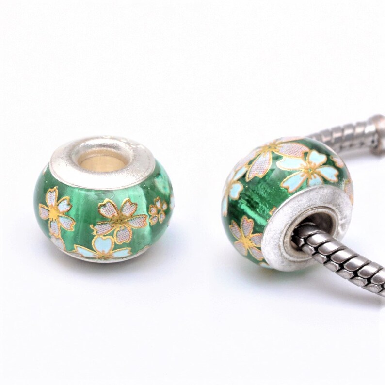 Perles Européennes En Résine à Grand Trou - 12 Couleurs, Trou De 5 Mm, Idéales Pour Fabrication De Bijoux Et DIY