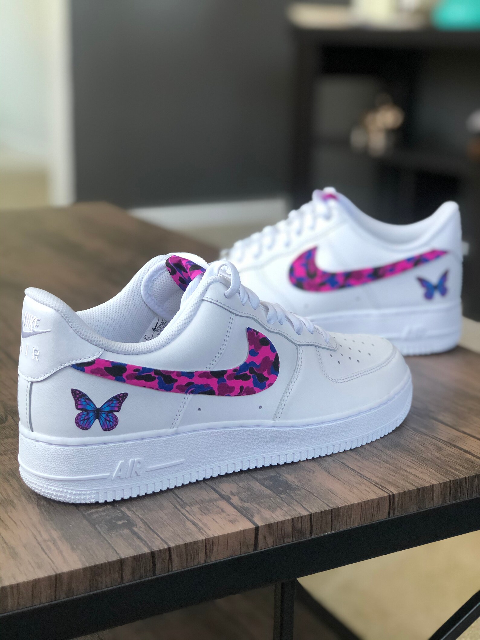 Custom Purple Camo Air Force Ones TODOS LOS TALLAS EnvÃ­o | Etsy