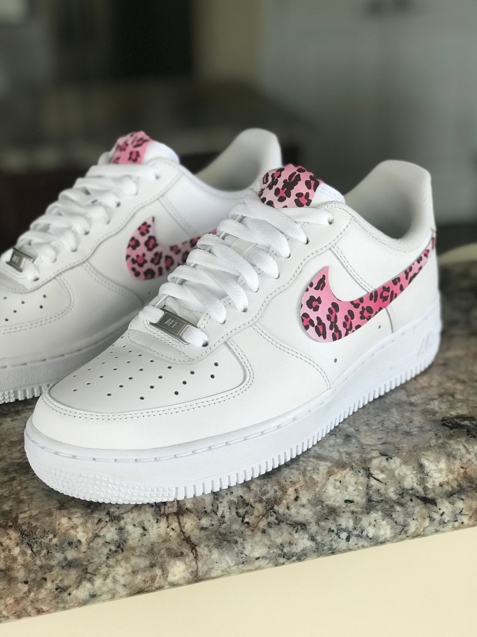 Custom Nike Air Force One Pink Cheetah Print Shoes All | Free Download