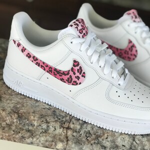 Custom Nike Air Force One Pink Cheetah Print Shoes ALL SIZES | Etsy