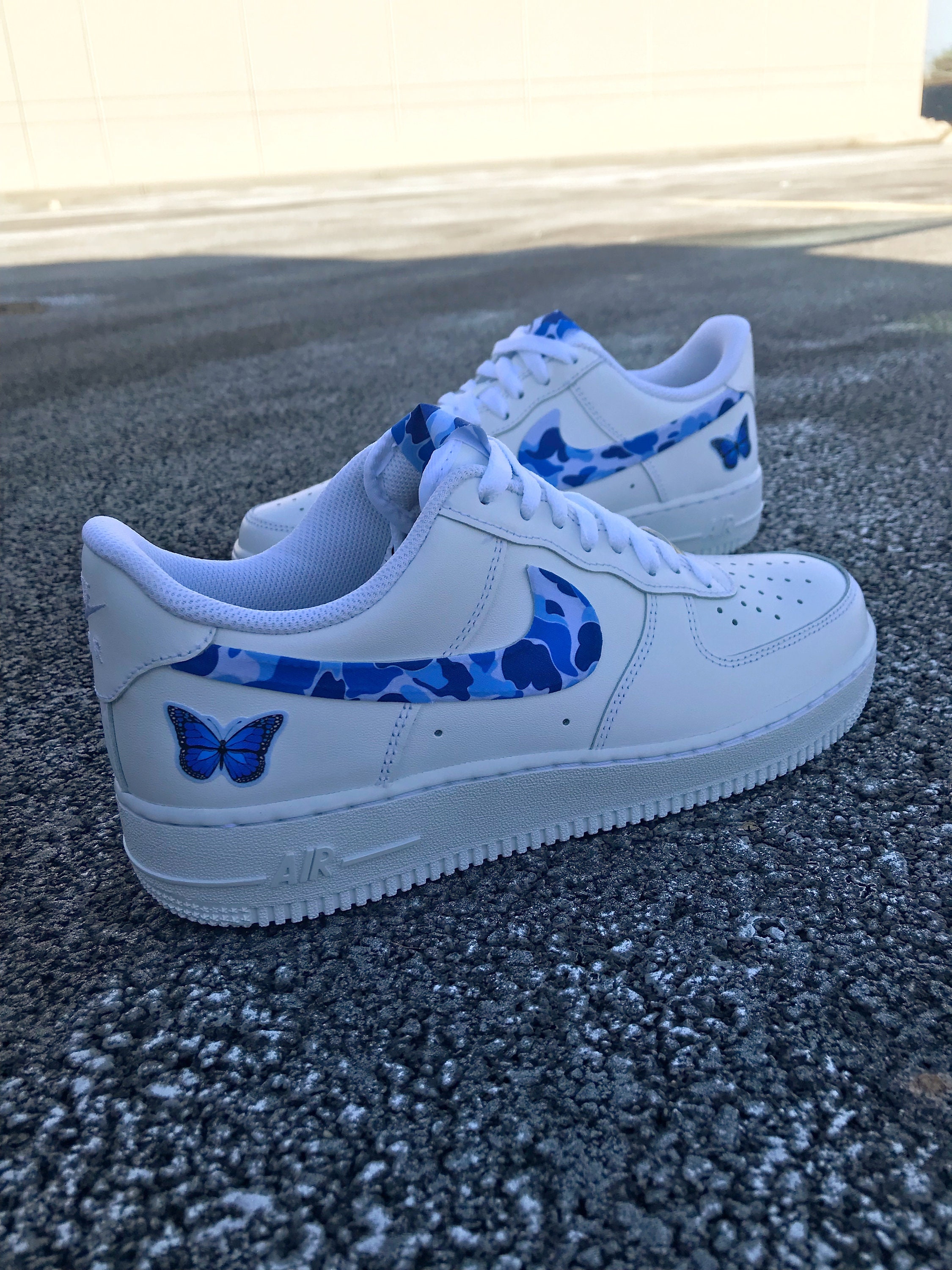 Custom Nike Air Force One Size 5 Kids Size 6.5 Women Blue | Etsy