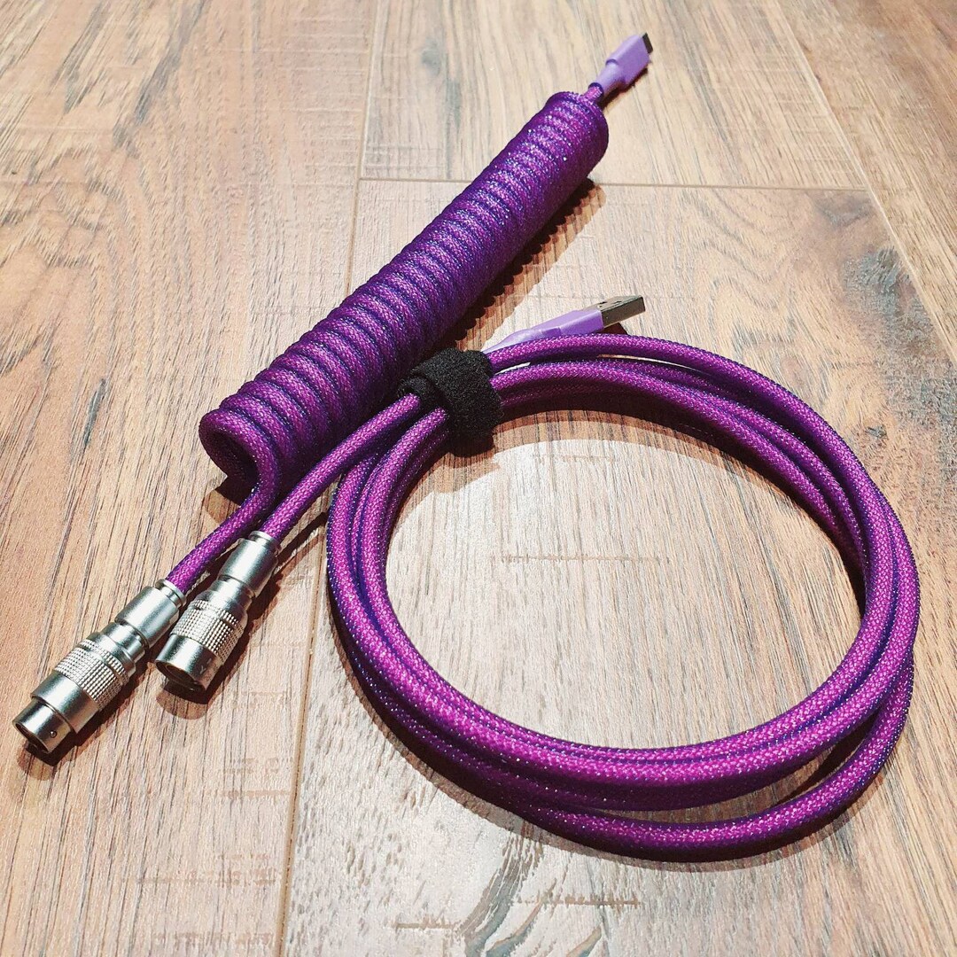 YC8 Custom Coiled Artisan Usb C Cable for Mechanical Keyboards