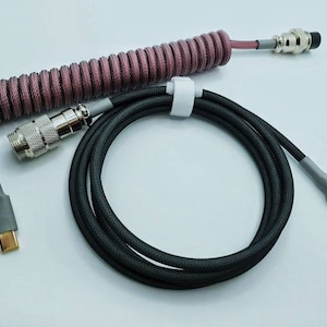 Coiled Mechanical Keyboard Cable (NIGHT SAKURA)