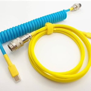 Coiled Mechanical Keyboard Cable (CYBERPUNK)