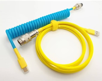 Cable de teclado mecánico en espiral (CYBERPUNK)