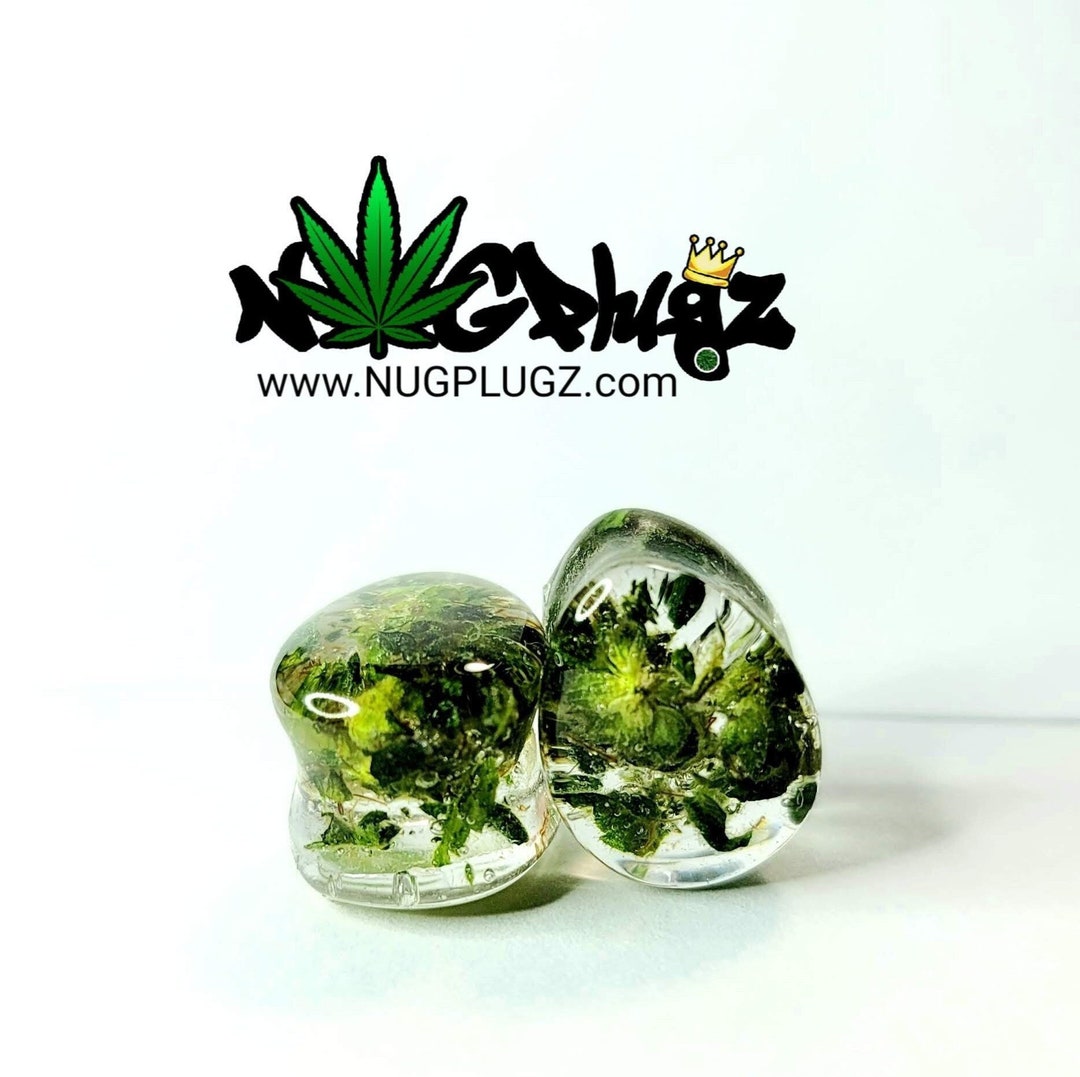 Teardrop Plugs Teardrop Gauges Cannabis Jewelry Tear Drop Ear Plugs and