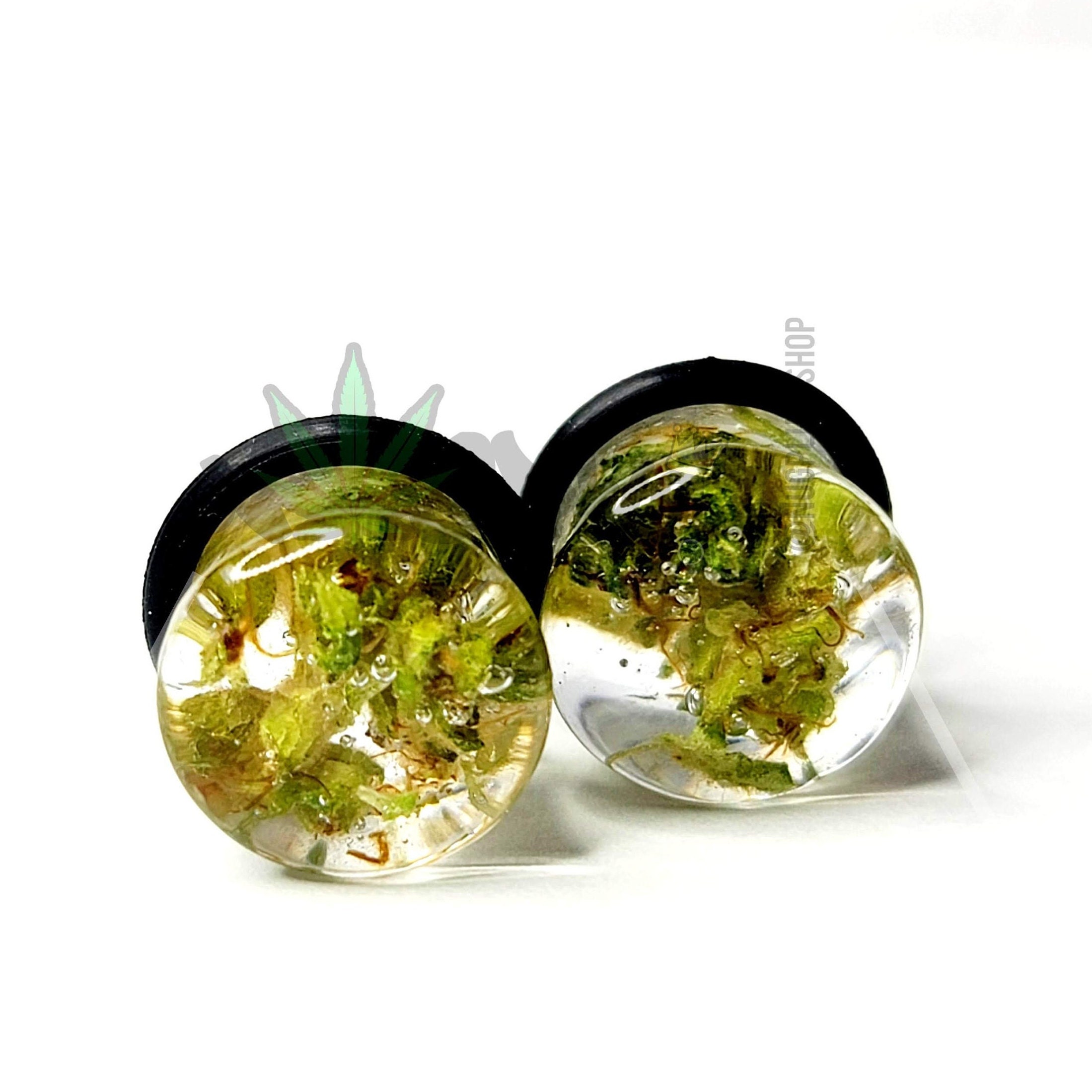 Single Flare Gauge Plugs Weed Gauge Ear Plug Nug Plug Hemp Gauges and