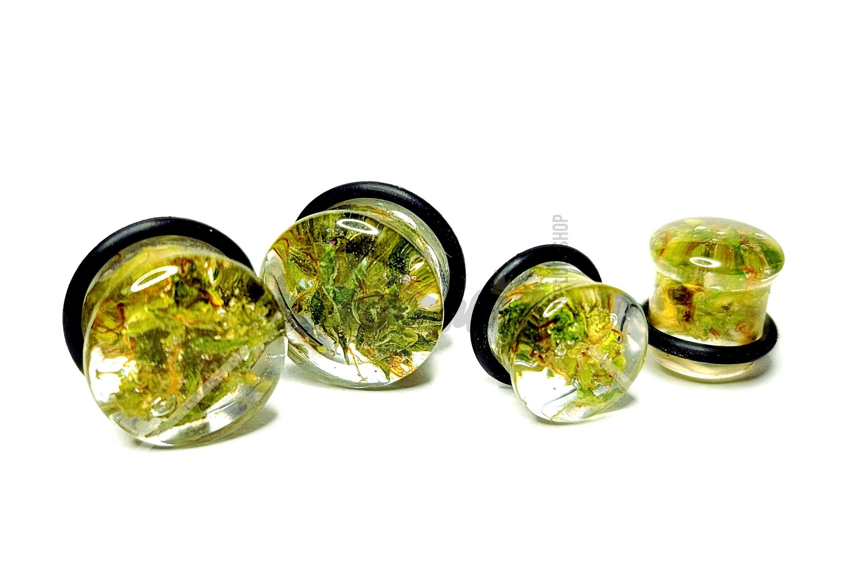 Single Flare Gauge Plugs Weed Gauge Ear Plug Nug Plug Hemp Gauges and