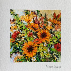 Sunflower Handmade Greeting Card