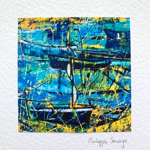 A Cornish Harbour Handmade Greeting Card
