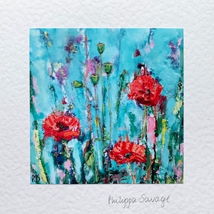 Poppy Handmade Greeting Card